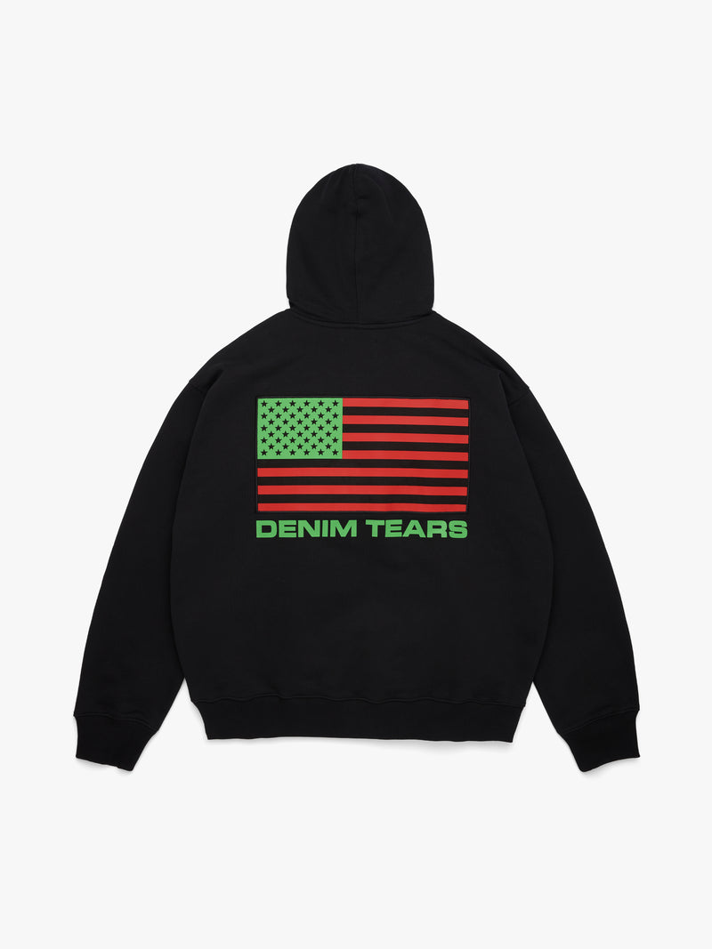 Pan African Zip Hoodie Black