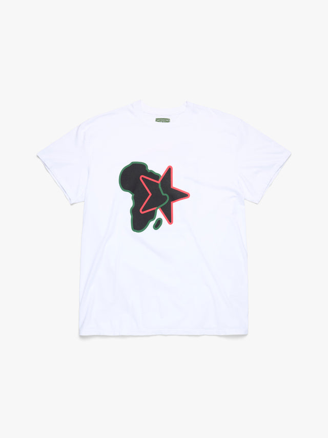 Pan-African Star Tee White