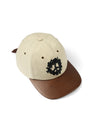 Peace Wreath Leather Brim Cap Creme Brulee