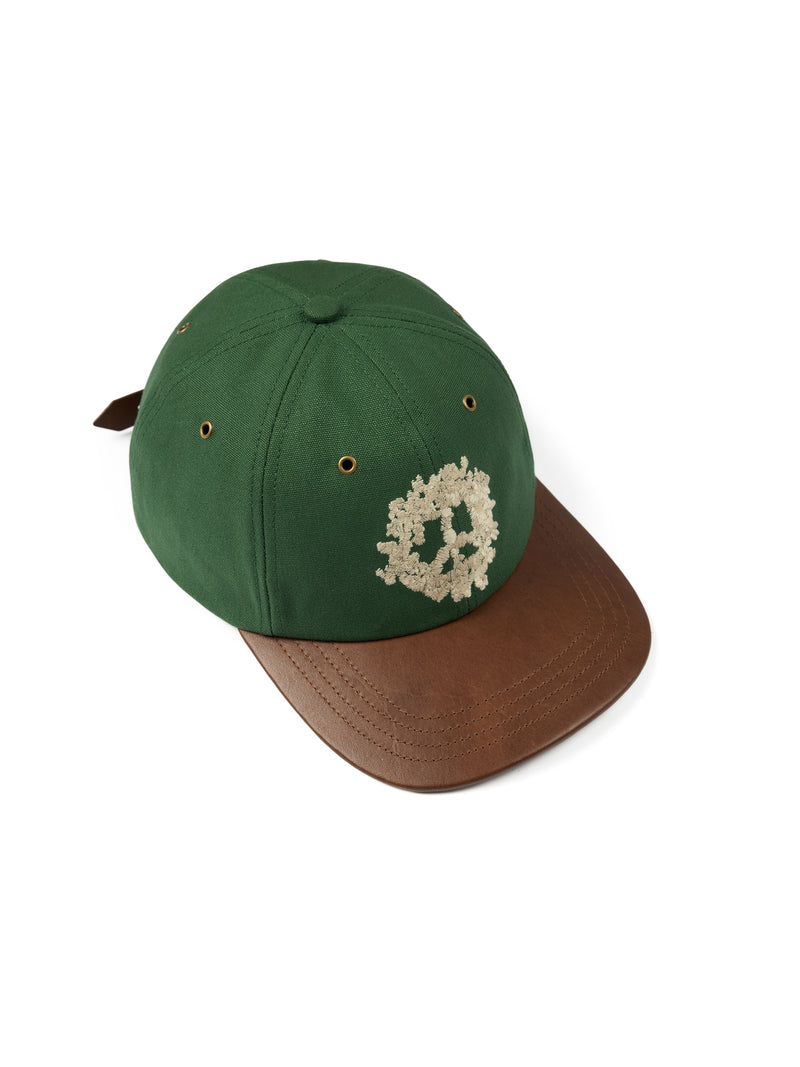 Peace Wreath Leather Brim Cap Rifle Green