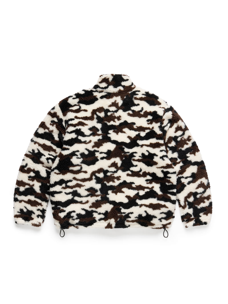 Polar Fleece Quarter Zip Jacket Snow Camo