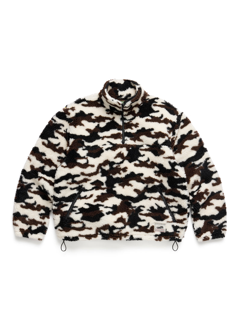 Polar Fleece Quarter Zip Jacket Snow Camo