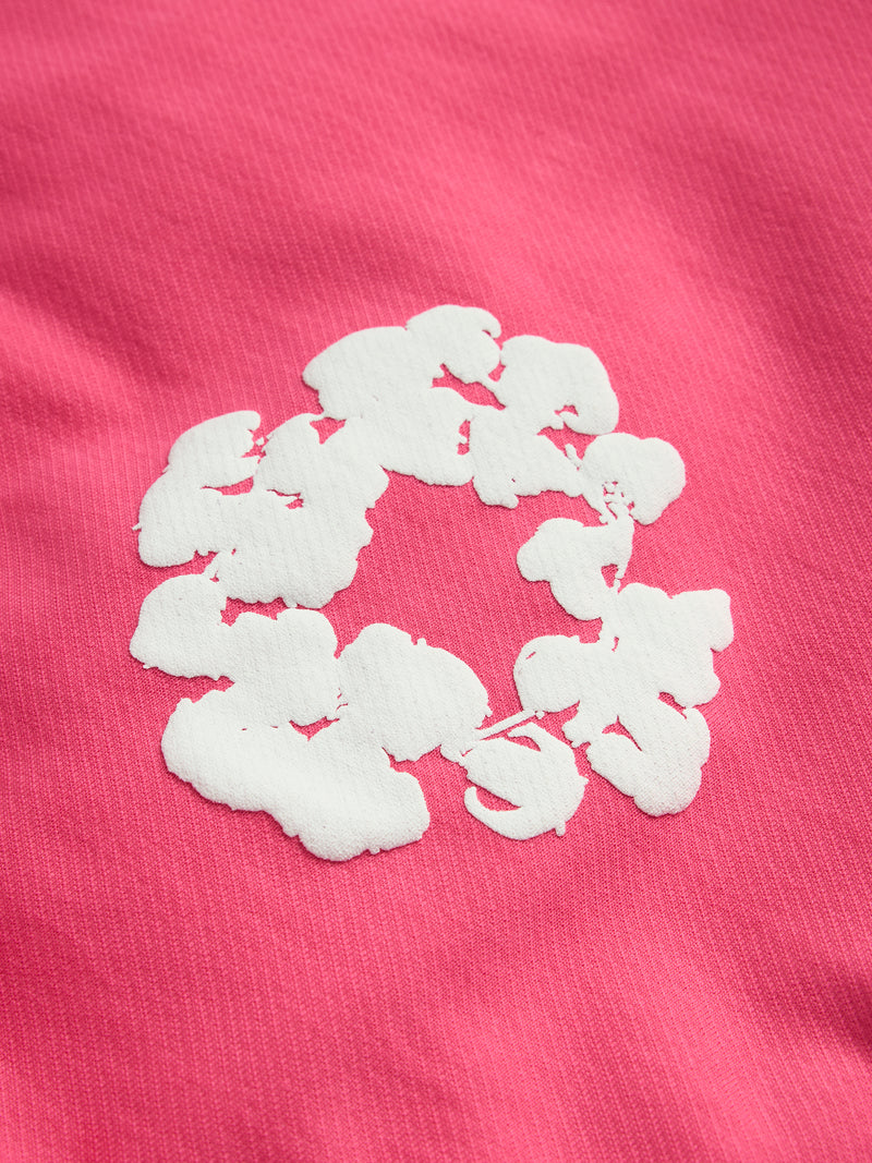 Cotton Wreath Hoodie Pink