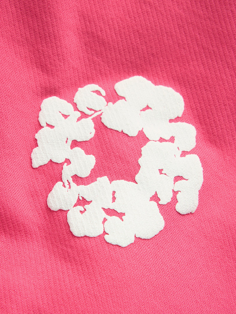 Cotton Wreath Sweatpants Pink