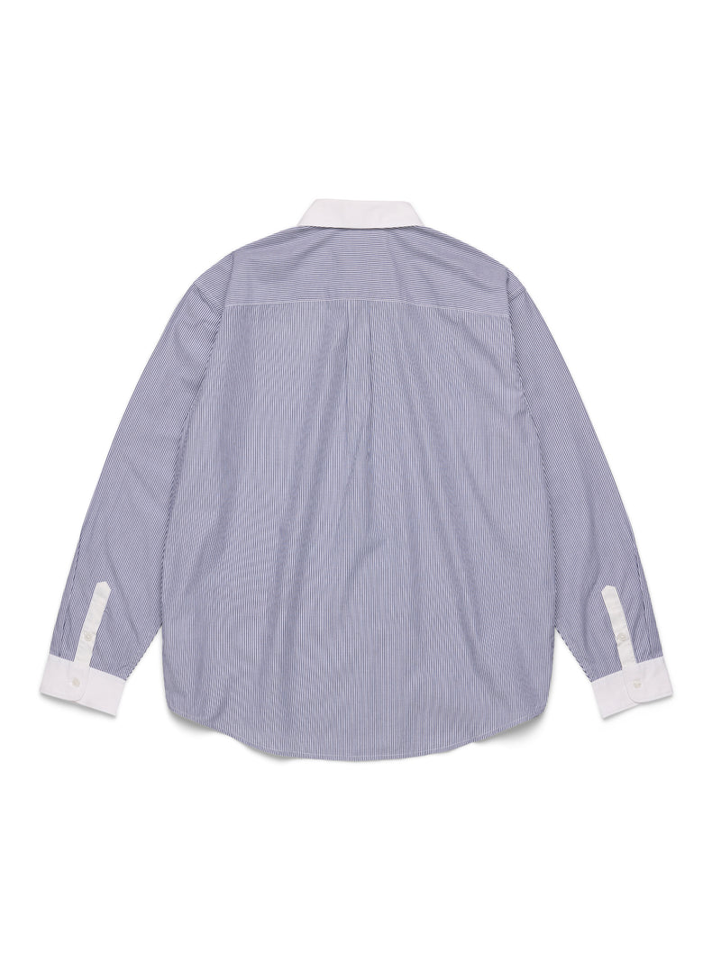André Leon Talley Two-Tone Button-Up Shirt
