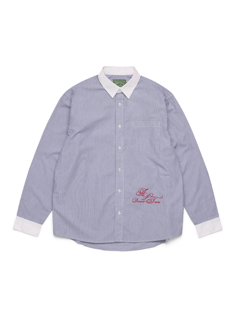 André Leon Talley Two-Tone Button-Up Shirt