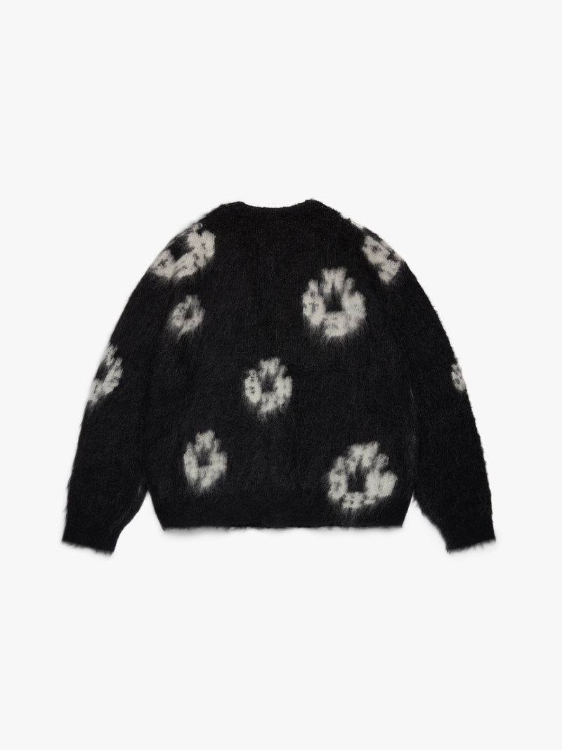 Cotton Wreath Mohair Cardigan Black