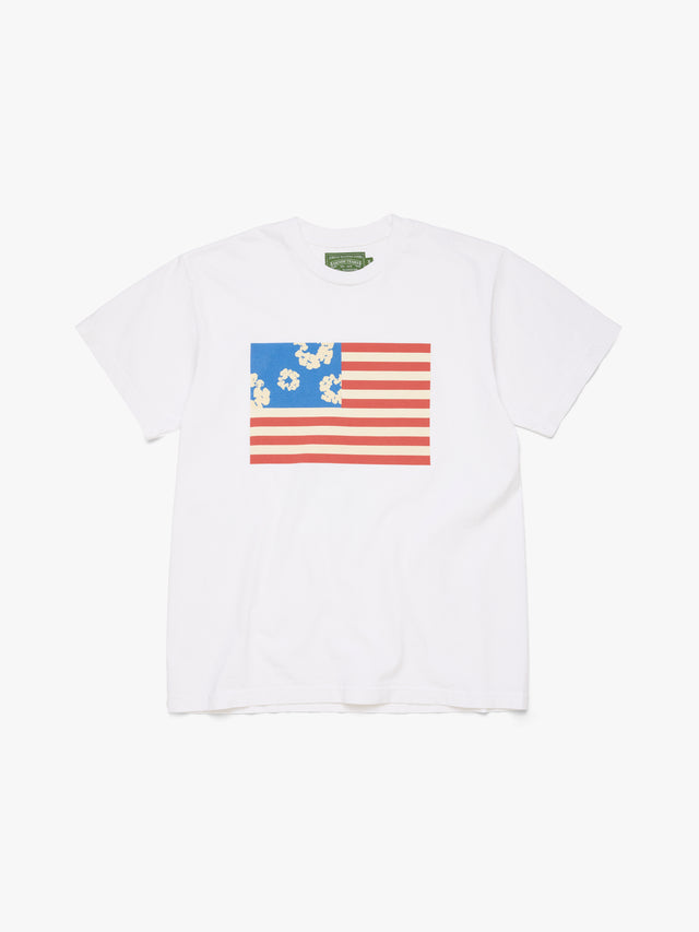 Wreath Flag Tee White